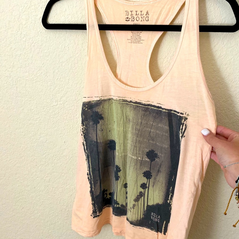 Vintage Billabong Pink/Green Tank top